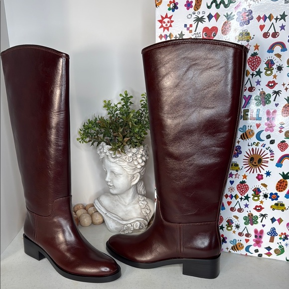 Jeffrey Campbell Reining Knee High Leather Boot in Brown Size 8.5 - Picture 1 of 13